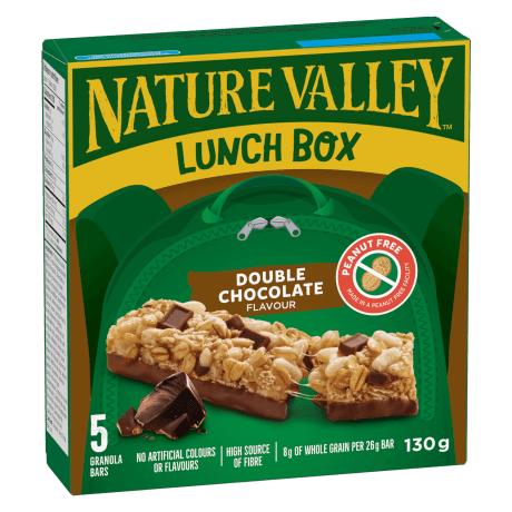 5 pack Nature Valley Lunch Box in Double Chocolate flavor, front of box