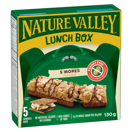 5 pack Nature Valley Lunch Box in S'Mores Chocolate flavor, front of box