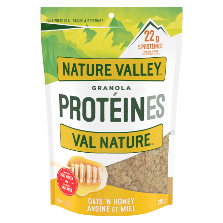 310g pack Nature Valley Protein Granola in Oats N' Honey flavor, front of bag