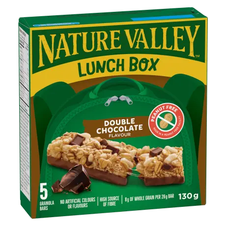 5 pack Nature Valley Lunch Box in Double Chocolate flavor, front of box